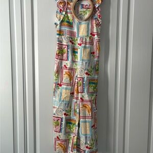 Tahari Multicolor Stamp Print Kids Dress